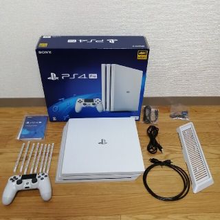 プレイステーション4(PlayStation4)の【美品】PlayStation4 Pro 1TB Glacier White(家庭用ゲーム機本体)