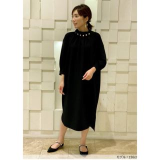 trefle+1 Bigパールワンピース　試着のみ(ロングワンピース/マキシワンピース)