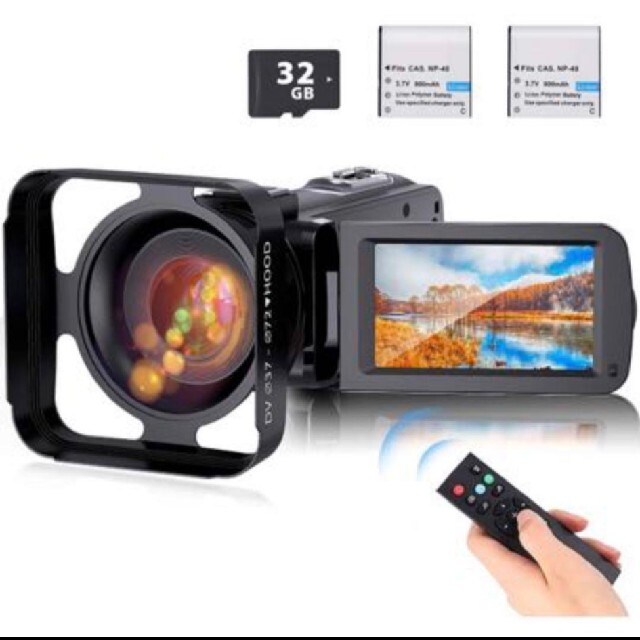 デジタルビデオカメラ HD1080P 16倍　暗視機能 32GBカード付きカメラ