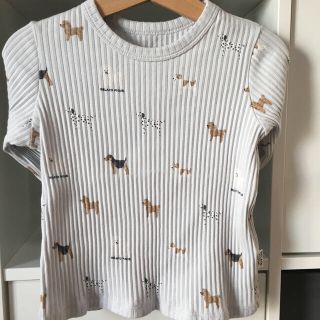 ジェラートピケ(gelato pique)のジェラートピケxxsサイズカットソー DOG柄(Tシャツ/カットソー)