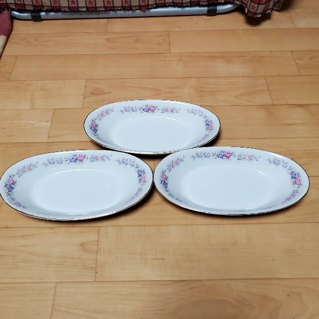 グラタン皿3点セット&中皿　　昭和レトロ