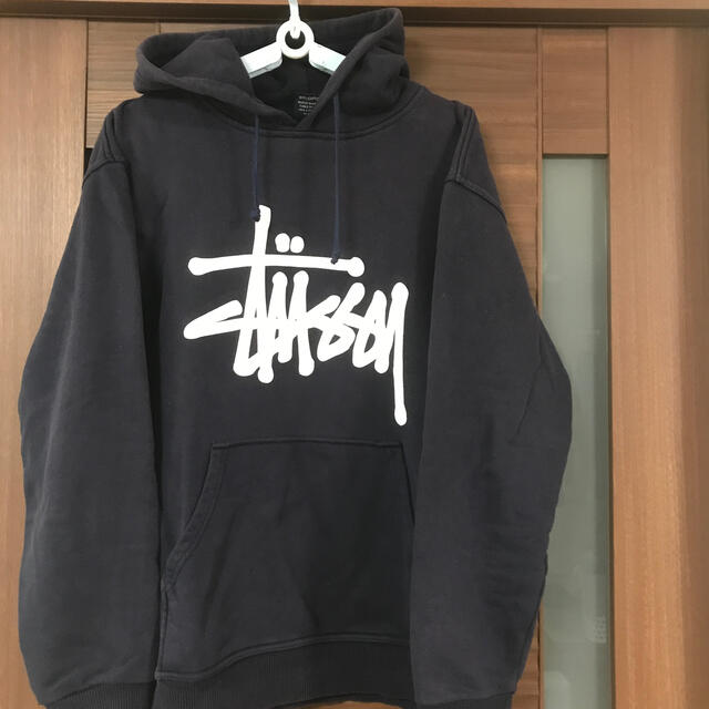 STUSSY(ステューシー)のネイビー　ワンオーナー　アメリカ製　ステューシー　これぞスタンダード！ メンズのトップス(パーカー)の商品写真