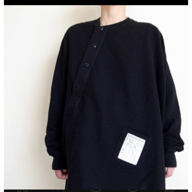 Yohji Yamamoto(ヨウジヤマモト)のmaster様専用KIMONO BREASTED THERMAL・BLACK メンズのトップス(Tシャツ/カットソー(七分/長袖))の商品写真