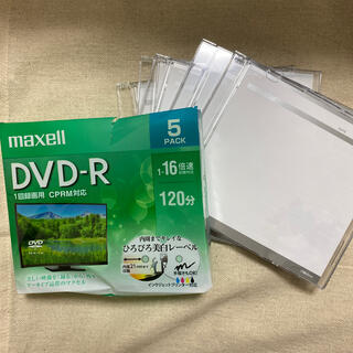 マクセル(maxell)のmaxell マクセル　120分　5枚　dvd-r 1回録画用　CPRM対応 (その他)