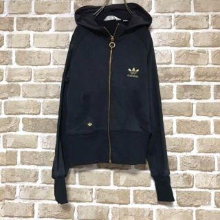 adidas - 【アディダス】ジップパーカー スウェット 3本ライン 刺繍