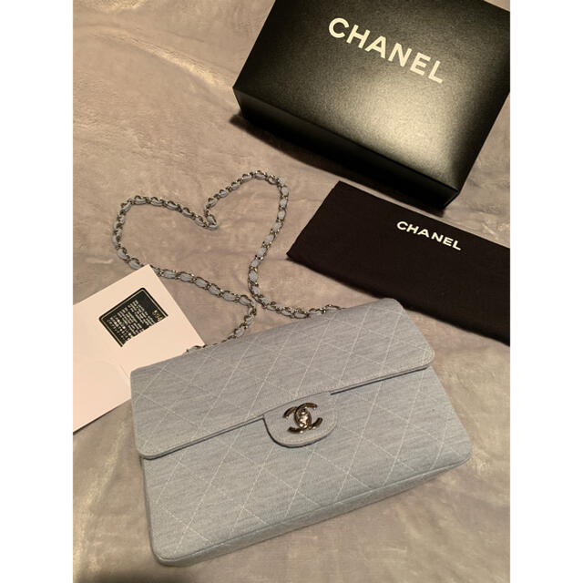 CHANEL シャネル コットンマトラッセ ペールブルー 美品 105000円 人気
