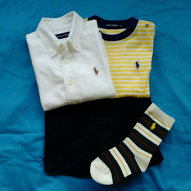 POLO RALPH LAUREN(ポロラルフローレン)のラルフ　シャツ2点・ズボン・靴下セット キッズ/ベビー/マタニティのこども用ファッション小物(その他)の商品写真