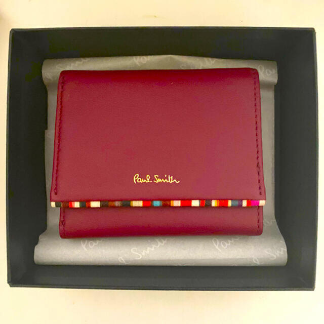 Paul Smith(ポールスミス)の【新品】クロスオーバーストライプトリム 3つ折り財布  レディースのファッション小物(財布)の商品写真