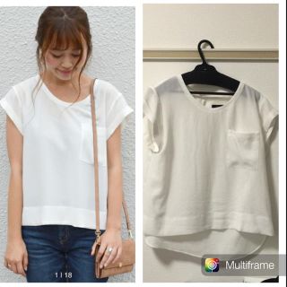 シップスフォーウィメン(SHIPS for women)のツイルポケットTシャツ☆お値下げ☆(シャツ/ブラウス(半袖/袖なし))