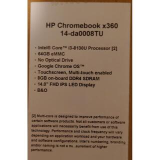HP chromebook x360 14-da0008TU i3/8GB