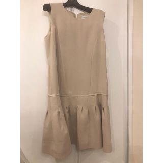 2022年春夏 美品 ドロップウエストピンタックドレス ノースリーブ
