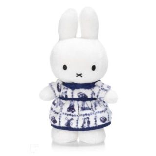 ミッフィー(miffy)の【ミッフィーぬいぐるみ】オランダデルフトブルー伝統柄ドレスMサイズ美術館限定(ぬいぐるみ)