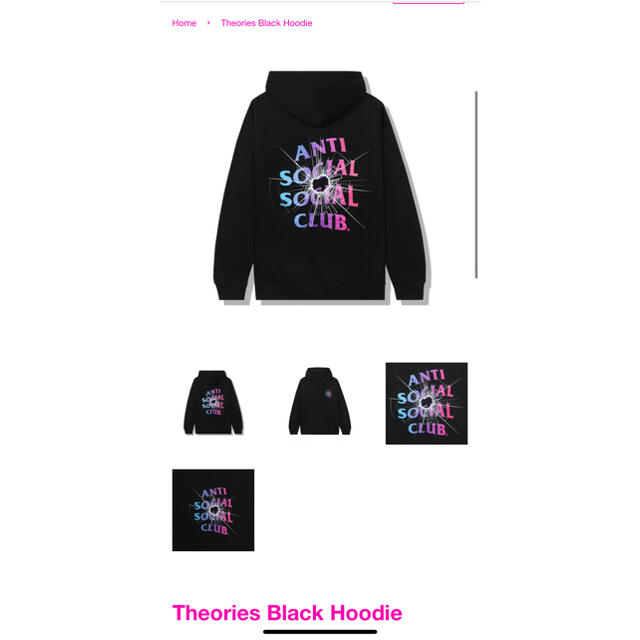 アンチソーシャルソーシャルクラブ　Theories Black Hoodie