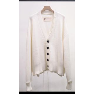 サンシー(SUNSEA)の最終値下げ　ouat cardigan white サイズL(カーディガン)