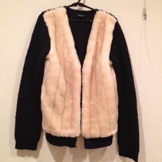 トップショップ(TOPSHOP)のTOPSHOPファー✖ニットカーデ♡(カーディガン)