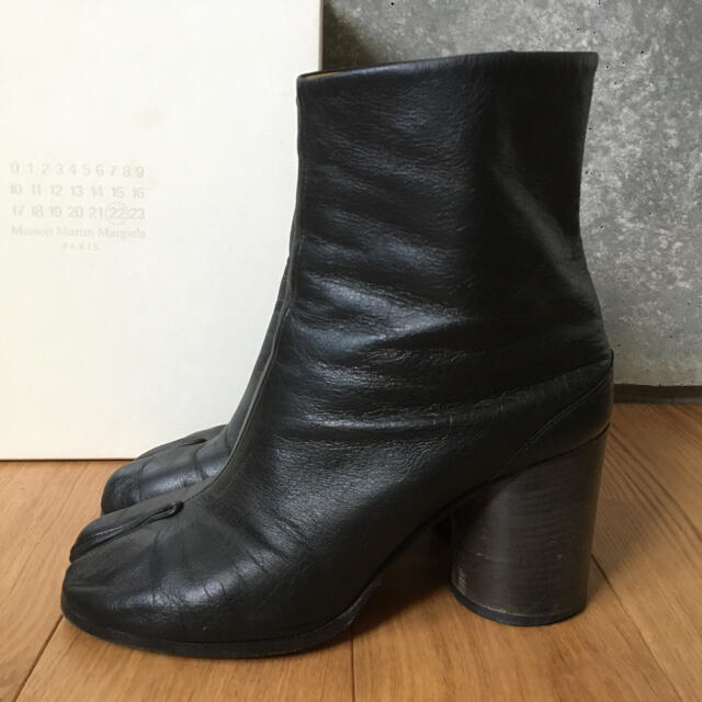 【新品】  Maison Margiela / メゾンマルジェラ | ㉒ Tabi タビ レザー ショートブーツ ブーティ 足袋 保存袋有 | 37 | グリーン | レディース