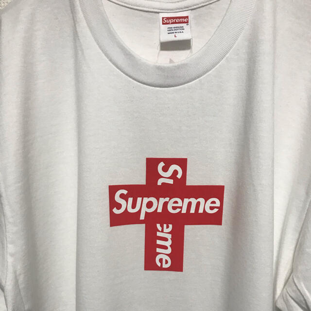 supreme  cross box logo tee