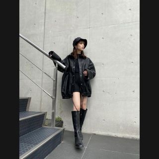 leann moment Faux leather jacketの通販 by shop｜ラクマ