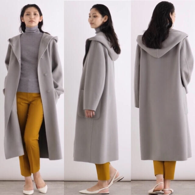 theory luxe 20AW 完売 ロングフーディーコート - ロングコート
