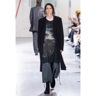 YOHJI YAMAMOTO BLACK SCANDAL 20aw 朝倉優佳 プリントチュニックシャツ