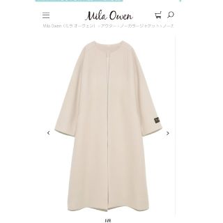 ミラオーウェン(Mila Owen)のるる様専用★Mila Owen ノーカラードルマンコート　アイボリー(ロングコート)