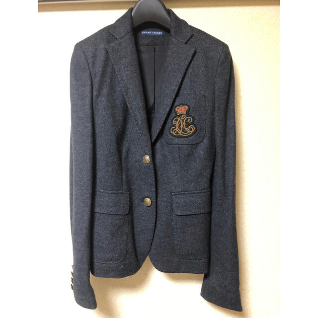 Ralph Lauren(ラルフローレン)の【未使用品】ラルフローレン　ウール100% ブレザー　ワンペン付き レディースのジャケット/アウター(テーラードジャケット)の商品写真