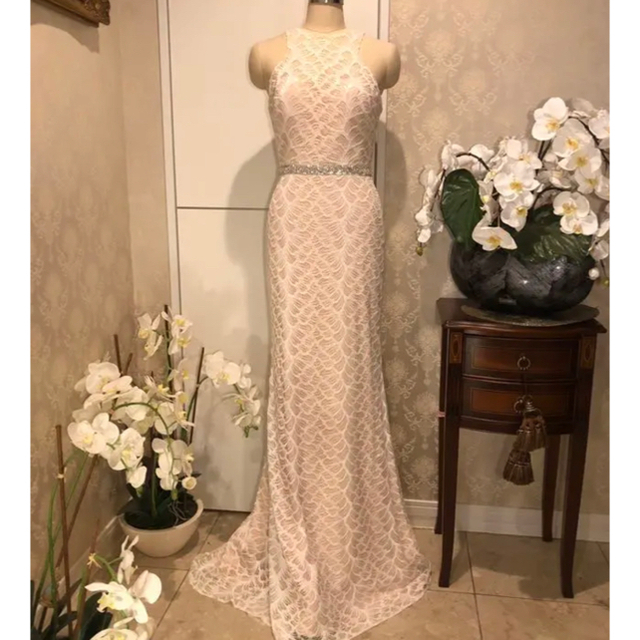 即納再入荷】 レースタイトロングドレス披露宴二次会誕生日パーティー