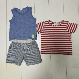 コンビミニ(Combi mini)の❴3月21日値下げ❵☆size100　タンクトップ、半ズボン、T シャツのセット(Tシャツ/カットソー)