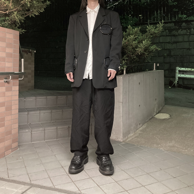 ヨウジ オム ジャケット ギャバ yohji homme がま口 レプリカ 袴