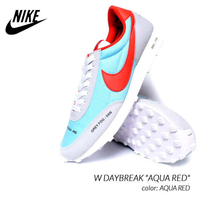 新品 NIKE W DAYBREAK デイブレイク スニーカー AQUA RED