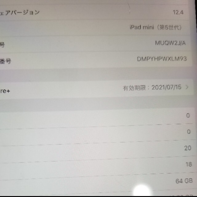 Ipad mini5 wifi アップルケア+付き 2