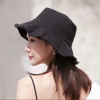 フリンジハット レディース バケットハットホワイト 帽子 韓国ファッション(ハット)