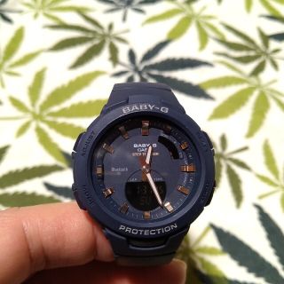 ベビージー(Baby-G)のBluetooth CASIO Baby-G bsa-b100　ネイビー(腕時計)