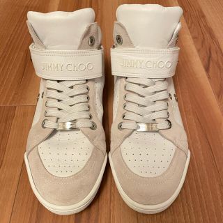 ジミーチュウ(JIMMY CHOO)のJIMMY CHOO ハイカットスニカー　白(スニーカー)