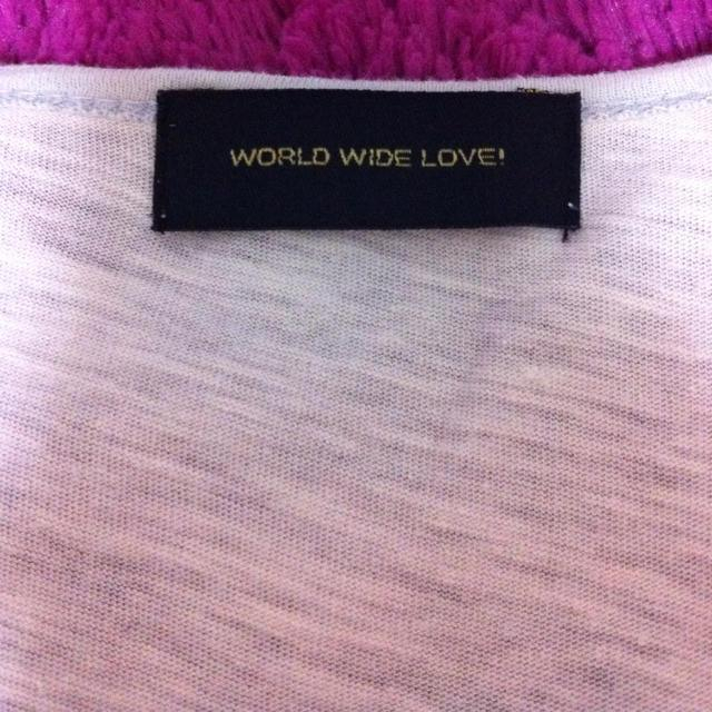 WORLD WIDE LOVE!(ワールドワイドラブ)のわか様専用❤WWLTシャツ&MWニット レディースのトップス(Tシャツ(長袖/七分))の商品写真