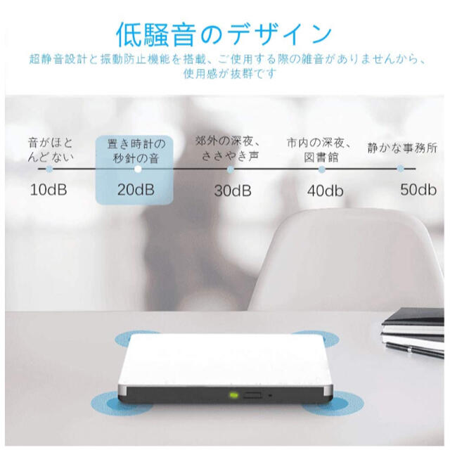 DVDドライブ外付けUSB3.0 CD/DVプレイヤー読取・書込  スマホ/家電/カメラのテレビ/映像機器(DVDプレーヤー)の商品写真