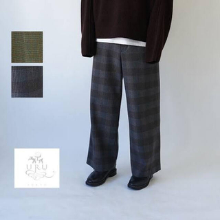 サンシー(SUNSEA)の[送料込•即日発送]URU 19AW wool check wide pants(スラックス)