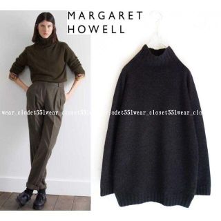 マーガレットハウエル(MARGARET HOWELL)の2019 美品マーガレットハウエル☆ソフトカシミヤ100％タートルニットFこげ茶(ニット/セーター)