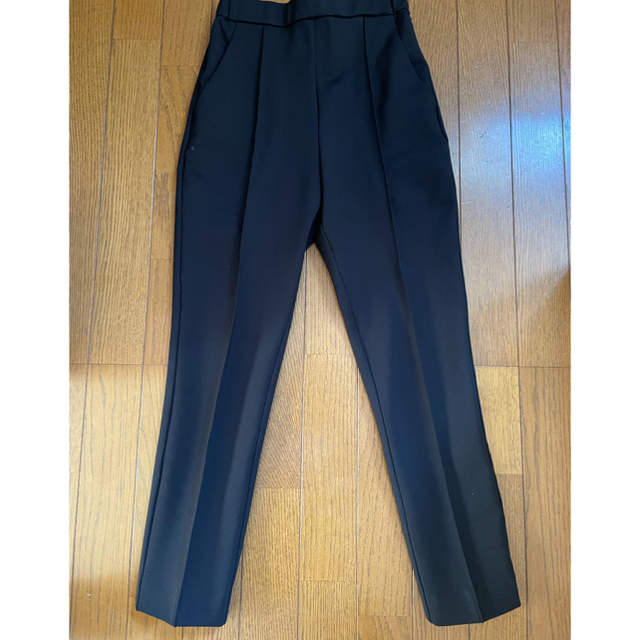 Yori ヨリ 裏起毛ストレッチピンタックパンツ センタープレス ウエスト