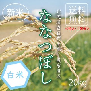 1等米！新米ななつぼし　白米20kg お米　米　ブランド米　農家直送　精米価格(米/穀物)