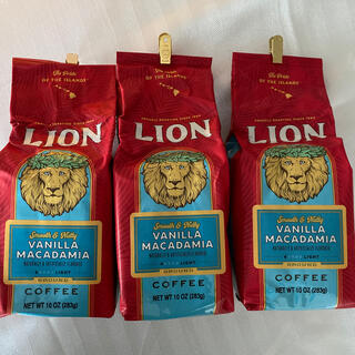 ライオン(LION)のハワイのライオンコーヒーバニラマカダミア10オンス283g3個セット(コーヒー)