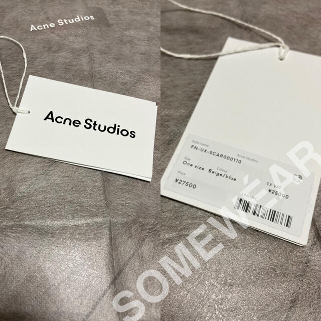 ACNE(アクネ)のAcne Studios Cassiar Check Logo Scarf  レディースのファッション小物(マフラー/ショール)の商品写真