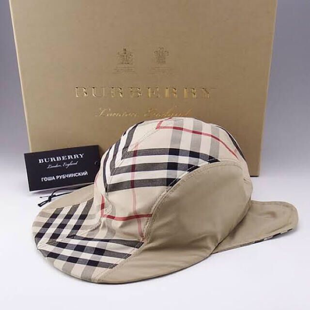Burberry × Gosha Rubchinskiy キャップ | フリマアプリ ラクマ 現品販売 18ss キャップ burberry rubchinskiy gosha キャップ