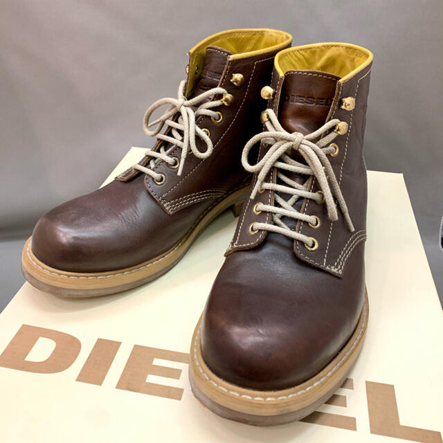 USED ディーゼル DIESEL ブーツ 26.5cm ブラウン 茶色 箱付