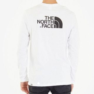 ザノースフェイス(THE NORTH FACE)のノースフェイス バックロゴ ロンT 白 Ｌ(日本メンズXＬ相当)(Tシャツ/カットソー(七分/長袖))