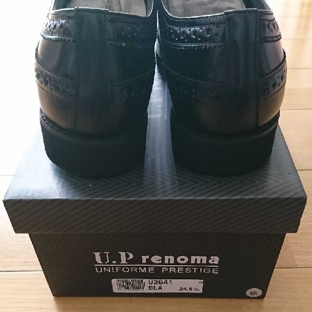 U.P renoma(ユーピーレノマ)の新品 U.P renoma 軽量 ビジネスシューズ 24,5㎝ 3E ブラック メンズの靴/シューズ(ドレス/ビジネス)の商品写真