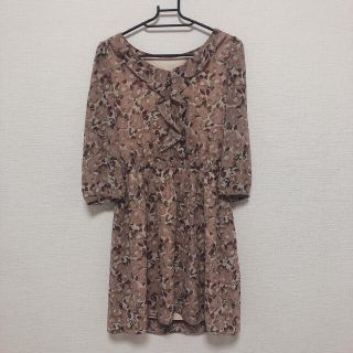 プロポーションボディドレッシング(PROPORTION BODY DRESSING)の花柄ワンピース　ピンク　PROPORTION BODY DRESSING(ひざ丈ワンピース)