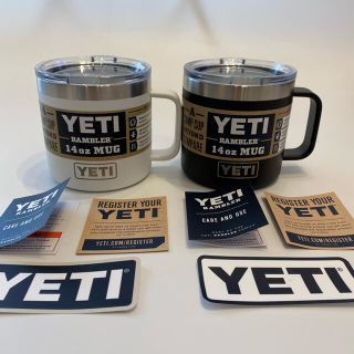 スノーピーク(Snow Peak)の【新品】YETI イエティ ランブラー マグ 14オンス ネイビー&ホワイト(食器)