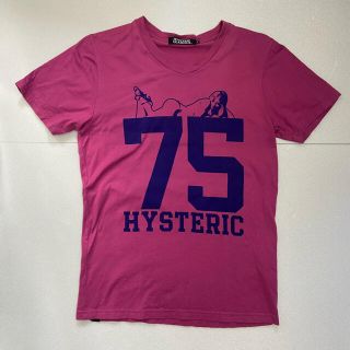 ヒステリックグラマー(HYSTERIC GLAMOUR)のhysteric glamour ガール柄　ピンクTシャツ　メンズSサイズ　ヒス(Tシャツ/カットソー(半袖/袖なし))