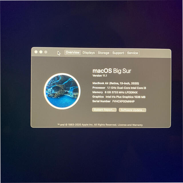 Apple(アップル)のMacBook Air 13 inch intel スペースグレイ 250G スマホ/家電/カメラのPC/タブレット(ノートPC)の商品写真